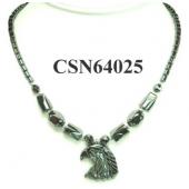 Hematite Eagle Pendant Beads Stone Chain Choker Fashion Women Necklace